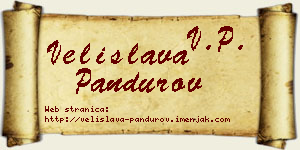 Velislava Pandurov vizit kartica